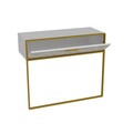 Consola Polka, Zena Home, 90x38.5x76.8 cm, auriu/alb
